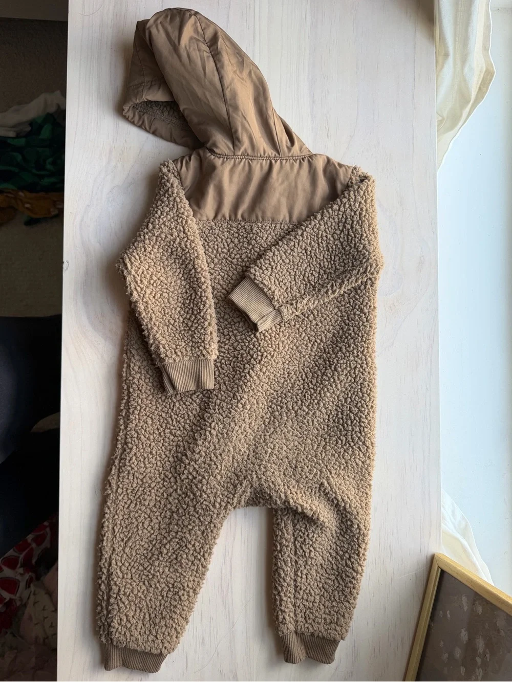 Old Navy Unisex Sherpa Hybrid Hooded One-Piece for Baby